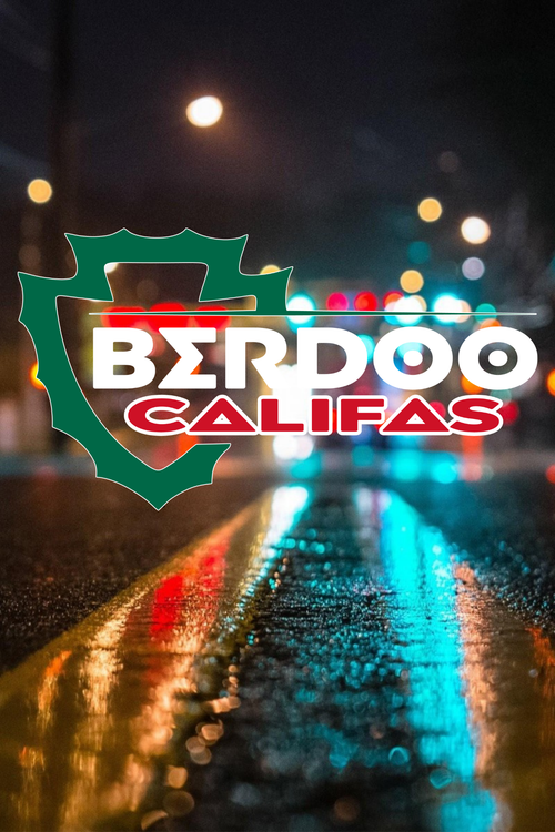 “Berdoo Califas Mexican flag wave green white red shield logo artwork”