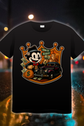 East Side Berdoo King and Allen Street t-shirt with character holding money sign and classic car illustration 
Meadow Brook Edition 